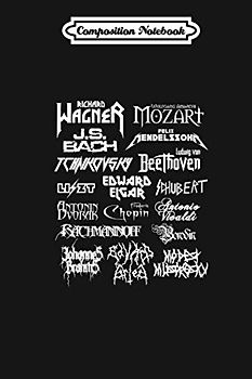 Composition Notebook: Heavy Metal-style Classical Composers Journal/Notebook Blank Lined Ruled 6x9 110 Pages