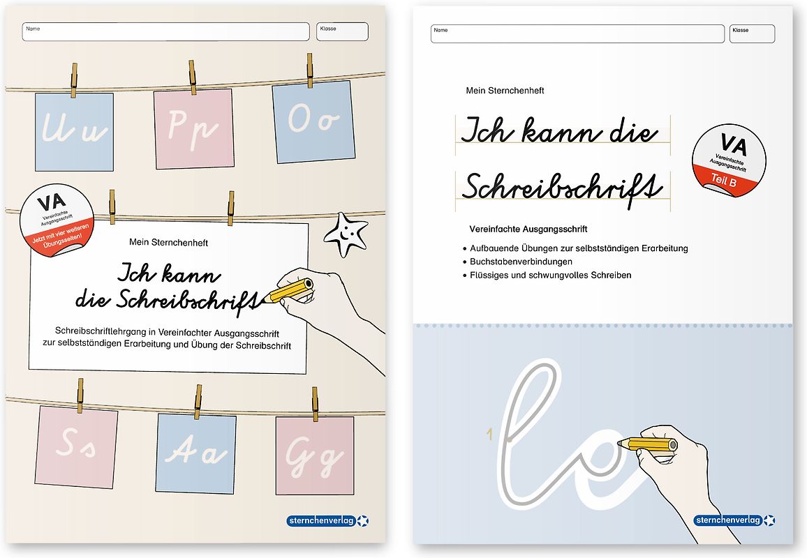 Ich kann die Schreibschrift + Übungsheft zu den Buchstabenverbindungen - Vereinfachte Ausgangsschrift - 2 Hefte