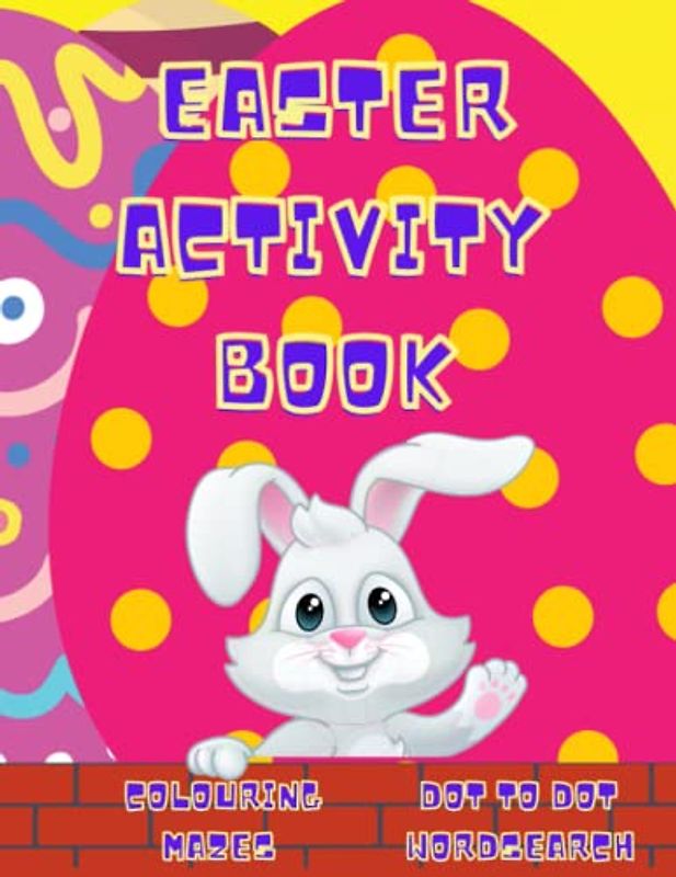 Easter Activity Book For Young Kids, Children love these dot 2 dot, coloring mazes and more!!