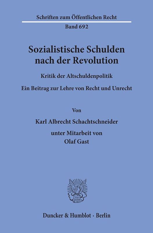 Sozialistische Schulden nach der Revolution.