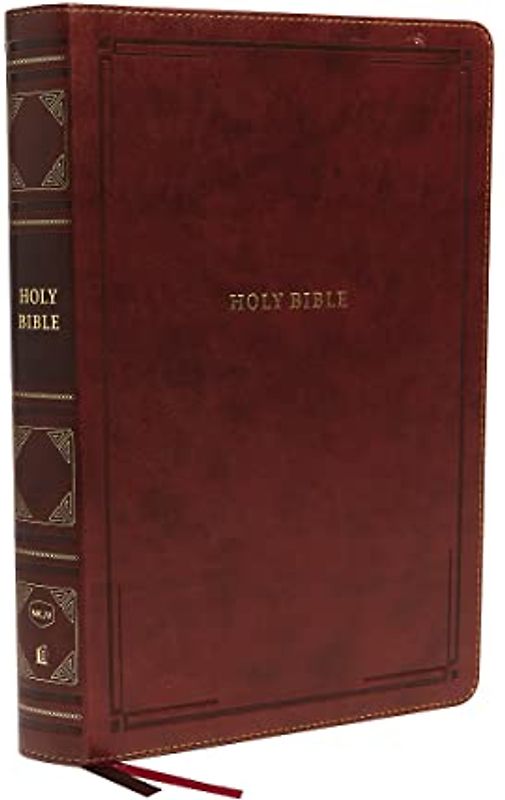 Nkjv, Reference Bible, Super Giant Print, Leathersoft, Brown, Red Letter Edition, Comfort Print