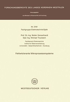 Fehlertolerante Mikroprozessorsysteme
