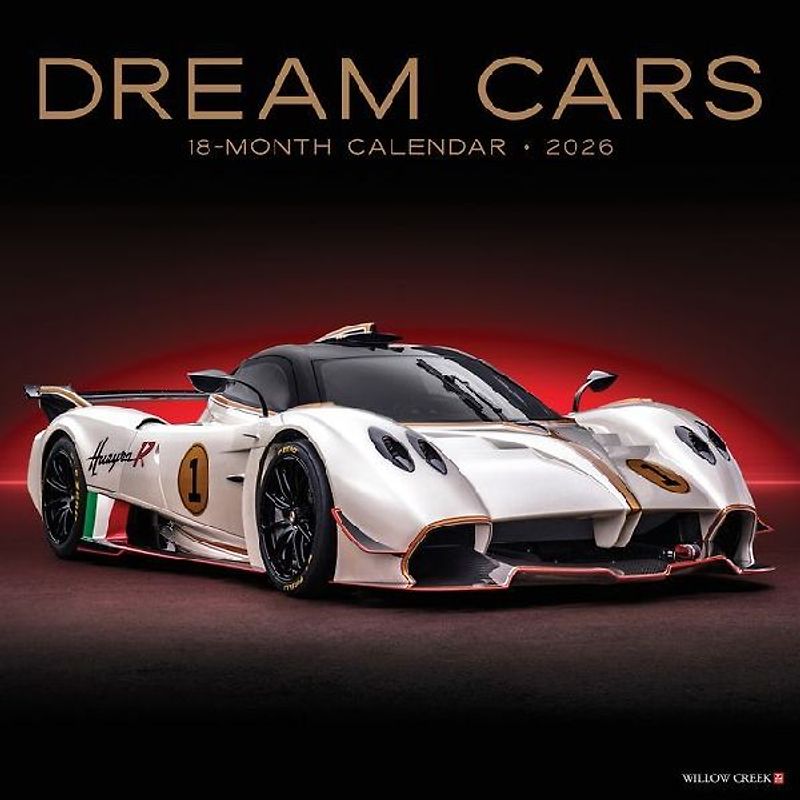 Dream Cars 2026 12 X 12 Wall Calendar
