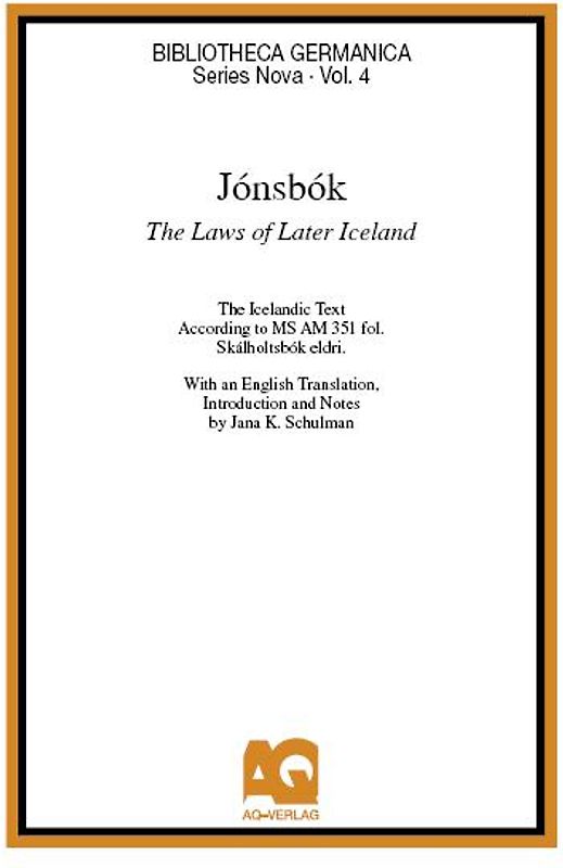 Jónsbók: The Laws of Later Iceland