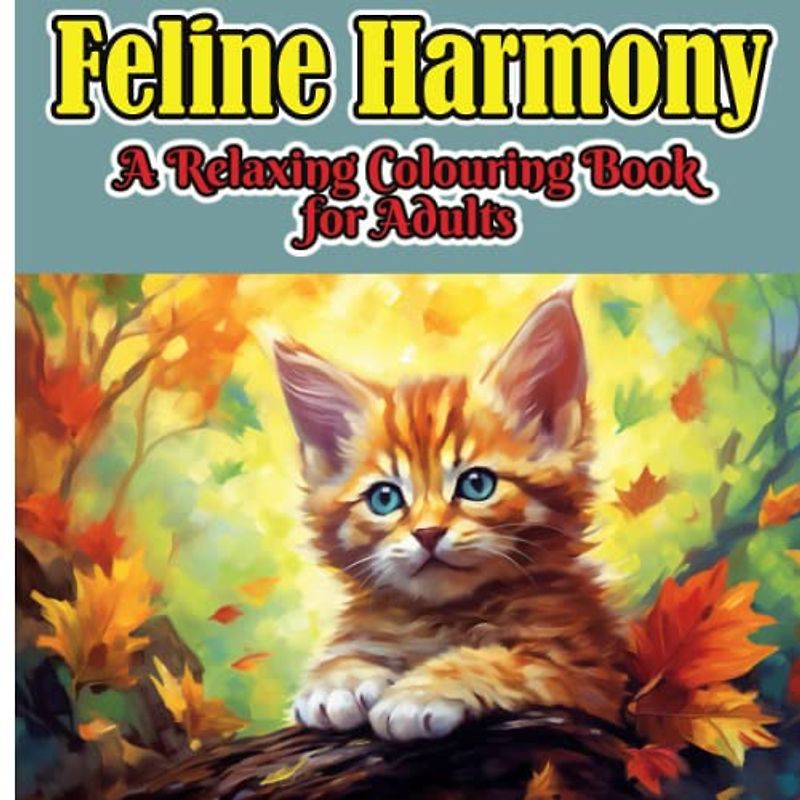 Feline Harmony: Unwind with a Cat Colouring Book for Adult Relaxation: A Relaxing Colouring Book for Adults