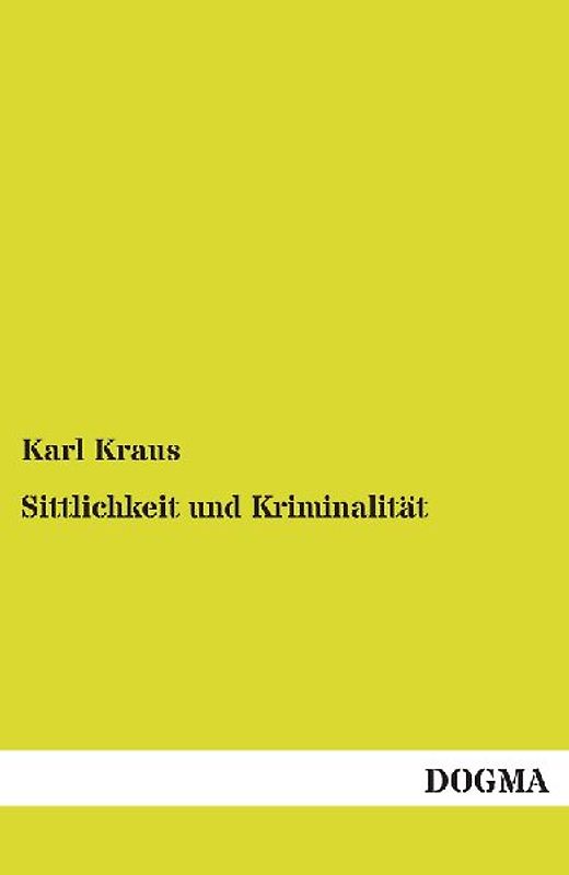 Sittlichkeit und Kriminalität