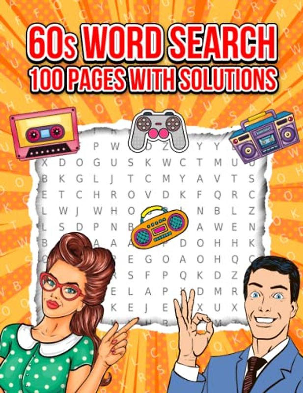 60s Word Search Puzzle Book 100 Pages With Solutions: 100 Pages of 60s Word Search Puzzles Take a Trip Down Memory Lane over 1000 words
