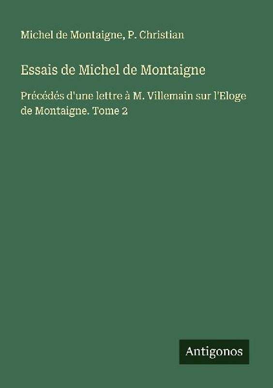 Essais de Michel de Montaigne