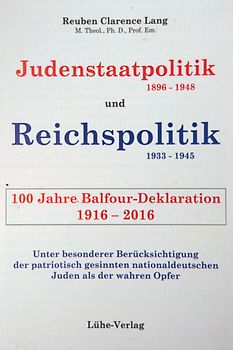 Judenstaatpolitik(1896-1948) und Reichspolitik (1933-1945)