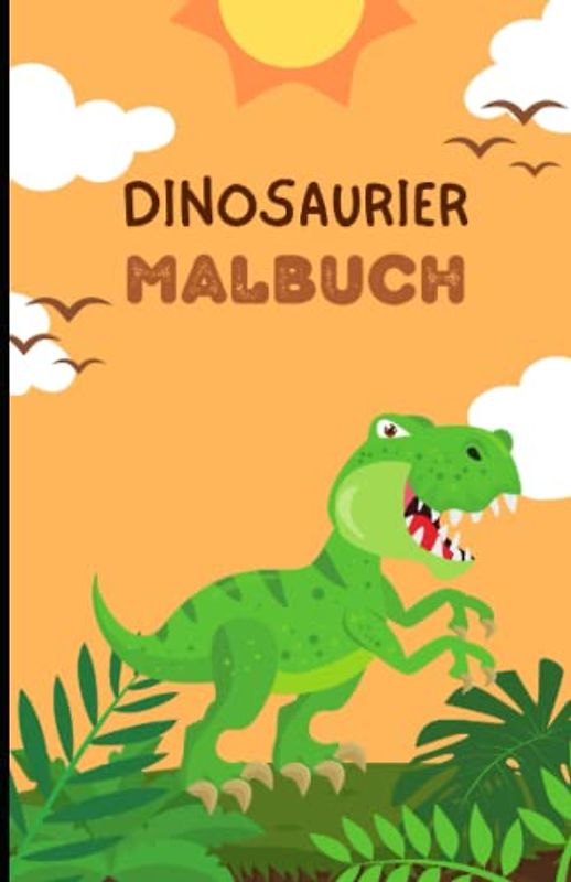 Dinosaurier Malbuch: Das Dino Malbuch für Kinder ab 6 Jahren mit 50 Motiven für Jungen und Mädchen