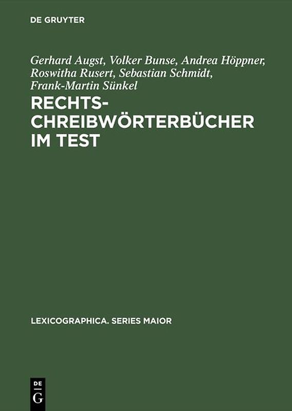 Rechtschreibwörterbücher im Test