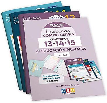 PACK 4 LECTURAS COMPRENSIVAS 13 14 15 + ORGANIZADO SEMANAL