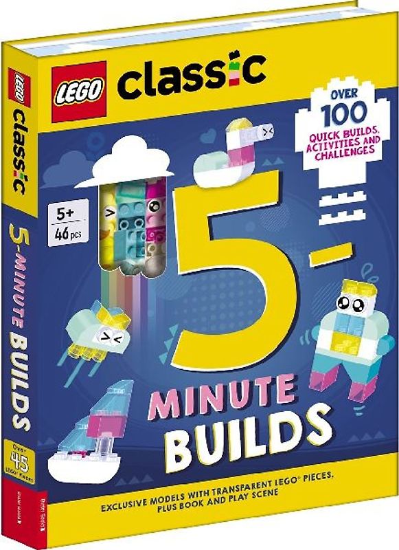 LEGO® Classic: 5-Minute Builds (with clear LEGO pieces, fold-out play scene and over 100 activities and challenges)
