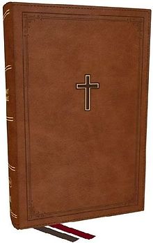 KJV Personal Size Large Print End-Of-Verse Reference Bible, Brown Leathersoft, Red Letter, Comfort Print (Thumb Indexed)