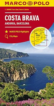 MARCO POLO Regionalkarte Costa Brava, Andorra, Perpignan, Barcelona 1:200.000