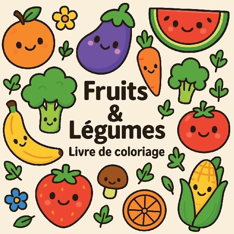 Fruits & Légumes - Livre de coloriage