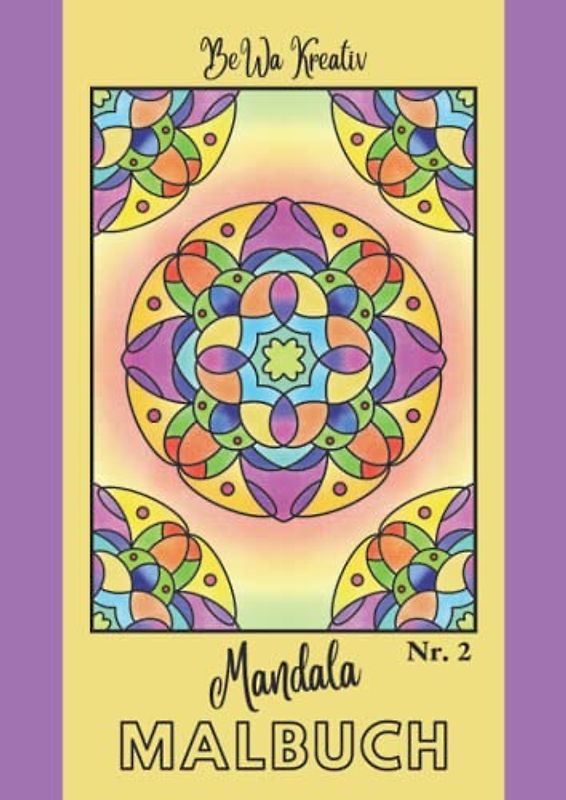 Mandala Malbuch Nr.2: 12 verschiedene, handgezeichnete Motive, in A4 Größe