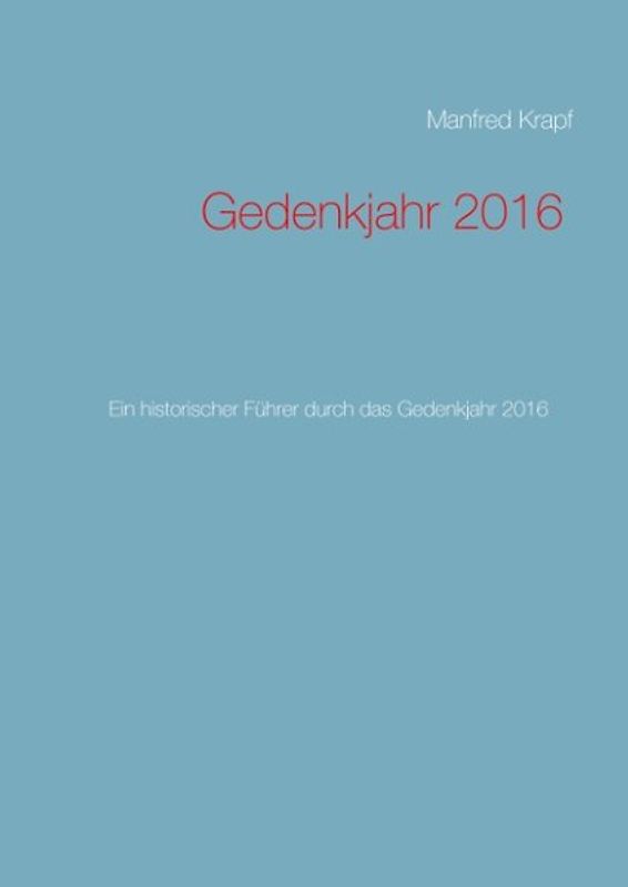 Gedenkjahr 2016