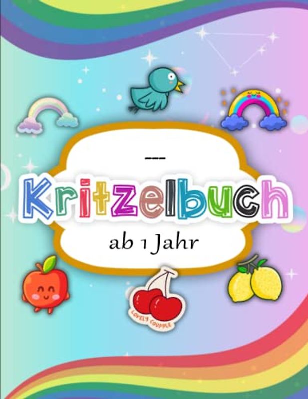 Kritzelbuch ab 1 Jahr - Entspannen: Dickes Ausmalbuch zum Kreativ-Kritzeln | Ausmalbuch Mit Über 50 Vorlagen