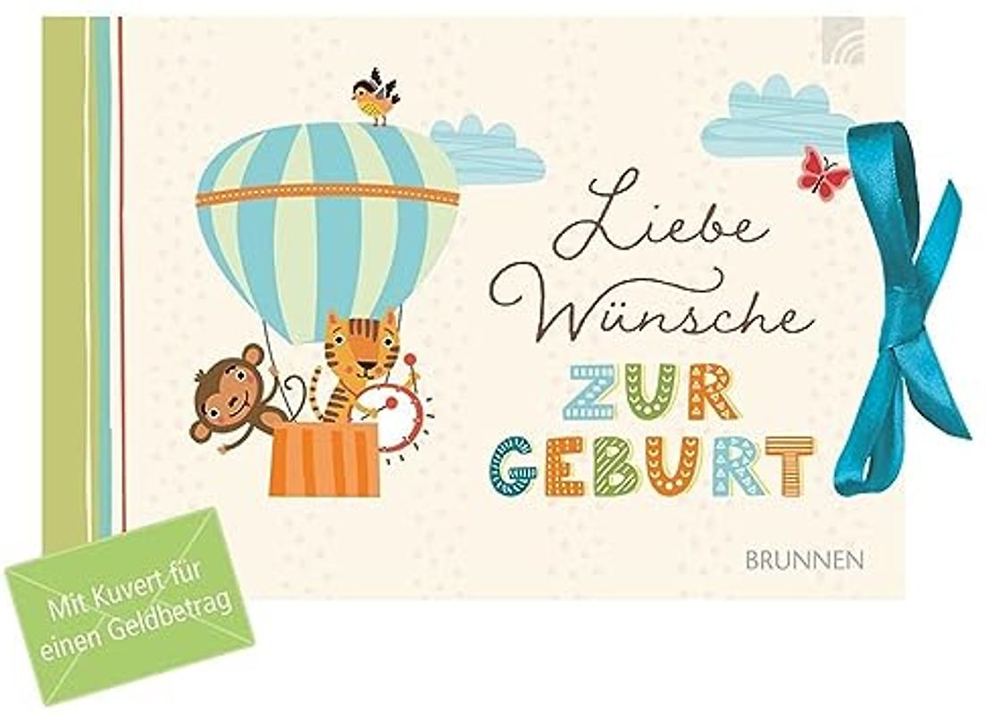 Liebe Wünsche zur Geburt: Mit Kuvert für einen Geldbetrag