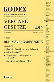 KODEX Vergabegesetze 2016