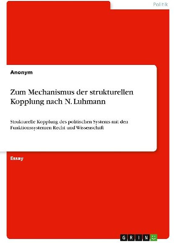 Zum Mechanismus der strukturellen Kopplung nach N. Luhmann