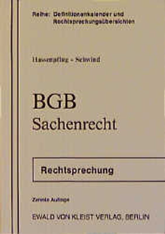 BGB - Sachenrecht