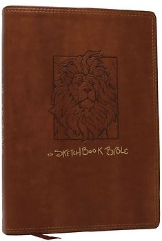 The Sketchbook Bible: The Complete Bible with Hundreds of Illustrations (Nkjv, Brown Leathersoft, Red Letter, Comfort Print)