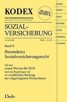 KODEX Sozialversicherung, Band II, 2010