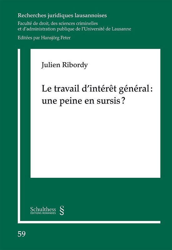 Le travail d'intérêt général: une peine en sursis?