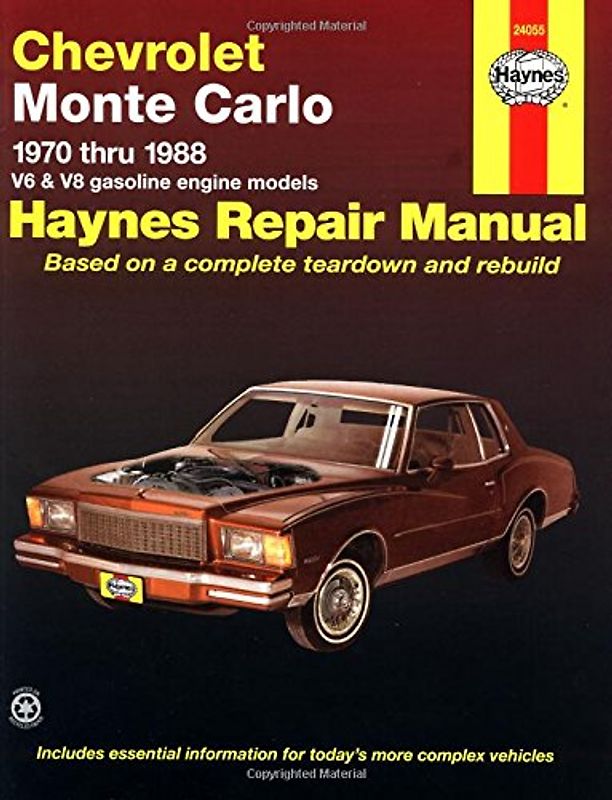 Chevrolet Monte Carlo 1970 thru 1988 (Haynes Manuals) - Haynes, John