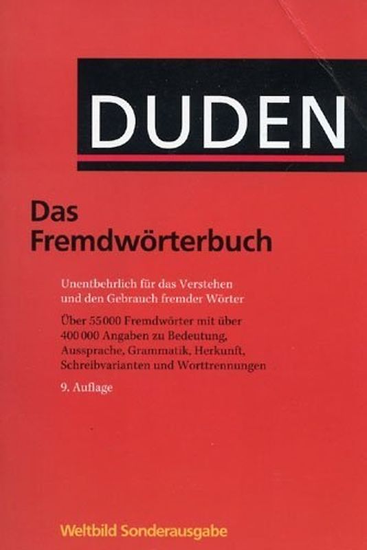 Duden 5: Fremdwörterbuch [Taschenbuch, Weltbild Sonderausgabe, 9. Auflage 2009]