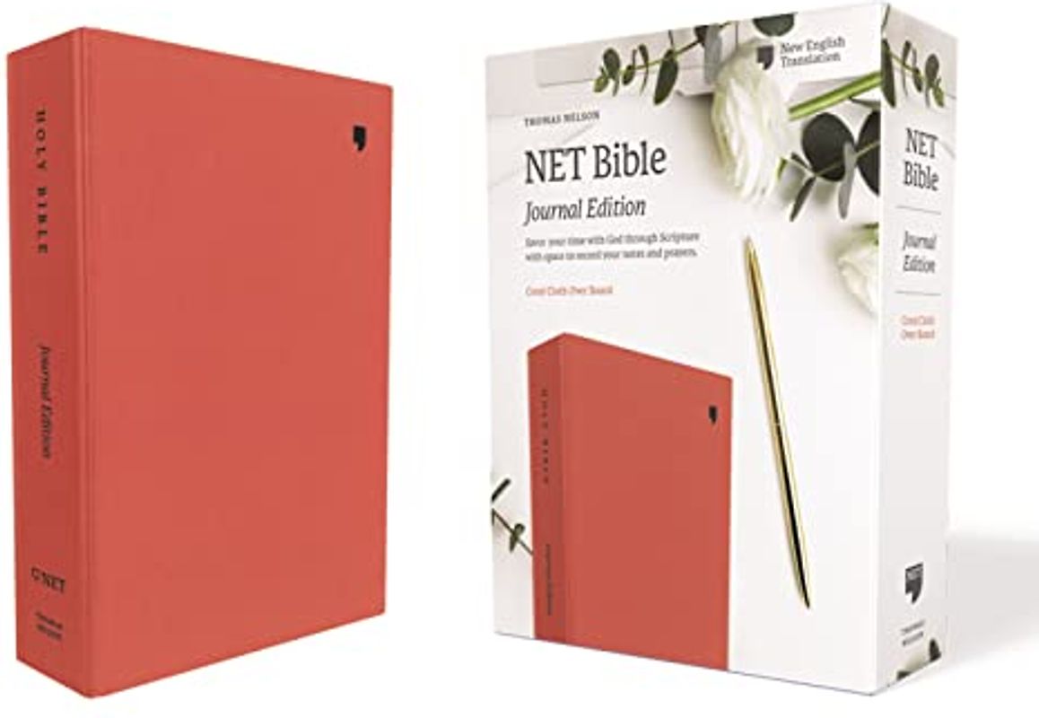 NET Bible, Journal Edition, Cloth over Board, Coral, Comfort Print: Holy Bible