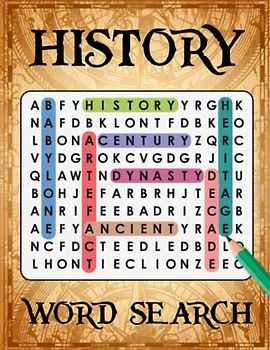 History Word Search: +1000 History Word Searches with Solutions, Historical Events & Figures, Gifts for History Lovers & Buffs