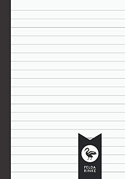 Lineatur 4 ohne Rand: DIN A5 Schreibheft | 110 Seiten - 55 Blatt doppelseitig liniert | Zeilenabstand 1cm