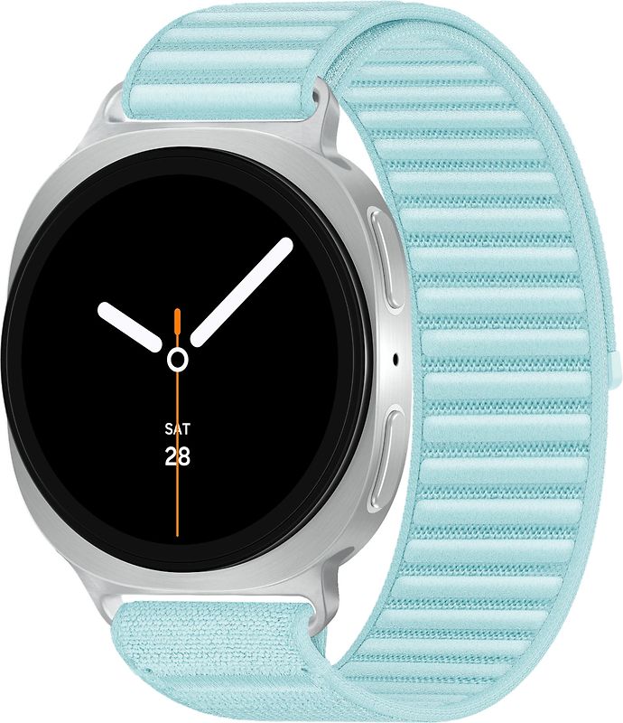 Samsung Galaxy Watch8 40 mm Boîtier aluminium argent sur Confort M/L vert d'eau [Wi-Fi]