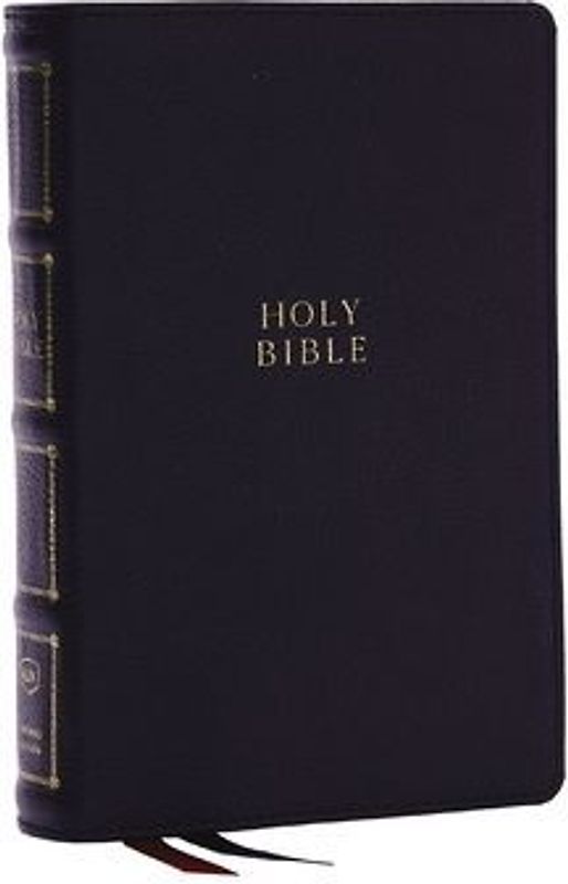 KJV Holy Bible: Compact Bible with 43,000 Center-Column Cross References, Black Genuine Leather, Red Letter, Comfort Print: King James Version