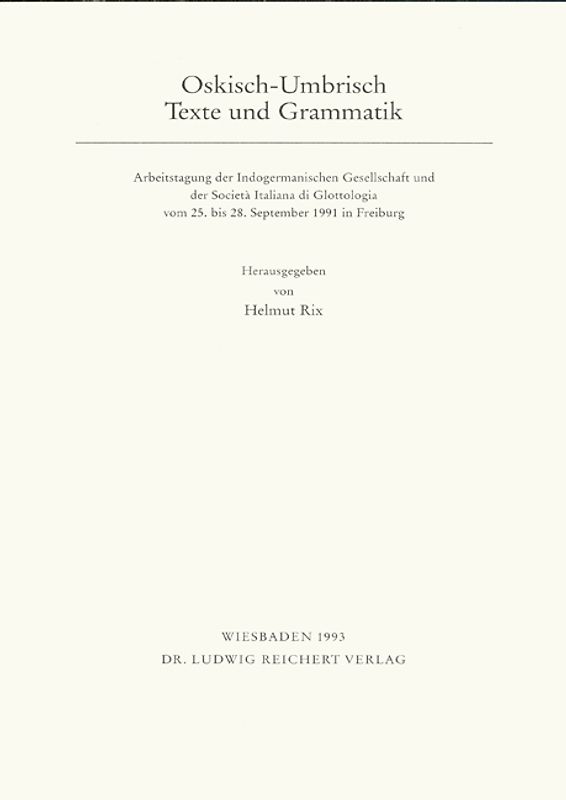 Oskisch – Umbrisch