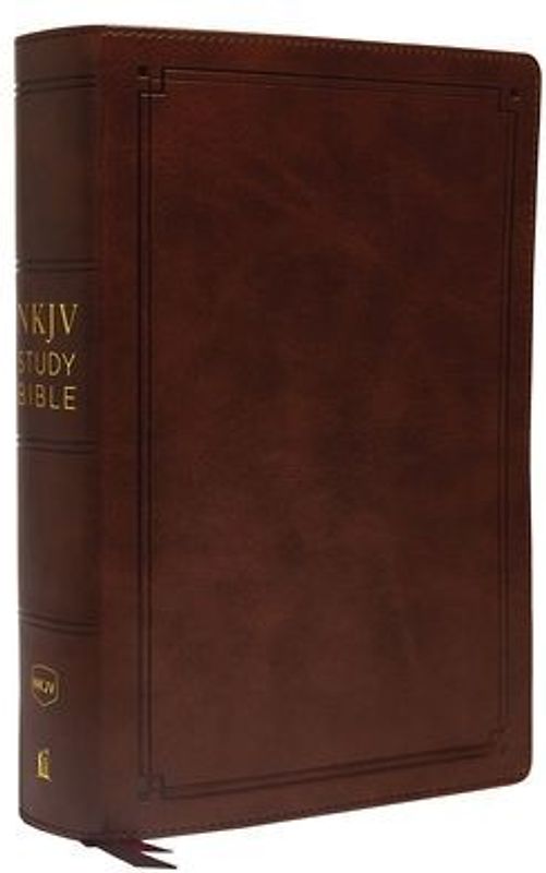 NKJV Study Bible, Leathersoft, Brown, Comfort Print