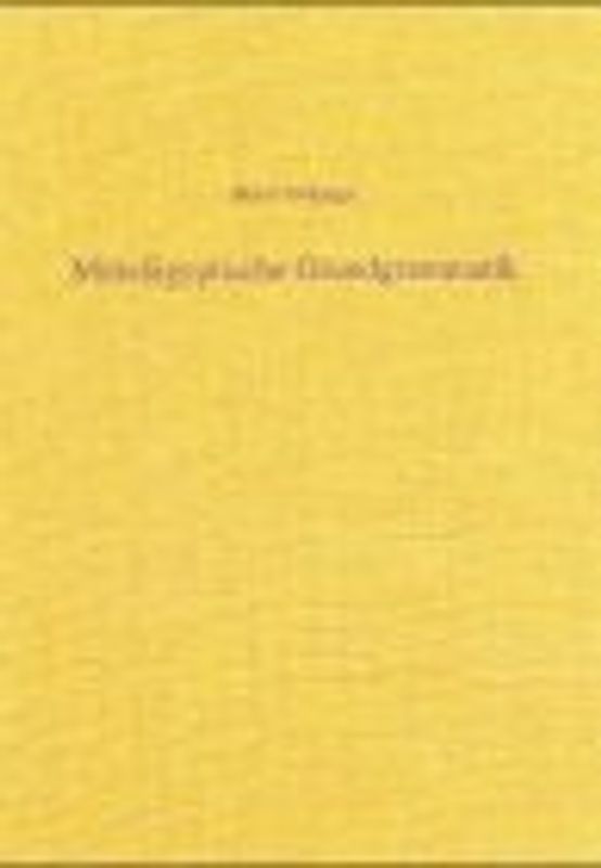 Mittelägyptische Grundgrammatik