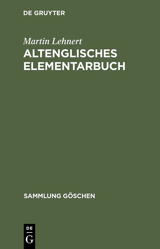 Altenglisches Elementarbuch
