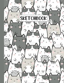 Cat Sketchbook: Cat Animal Lover Sketchbook For Men Women Girls Boys and Kids Sketch Drawing Book - 8.5 x 11 Inches - 100 Pages