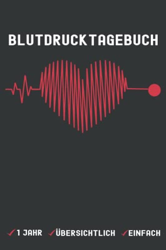 Blutdrucktagebuch: Blutdruckpass zum täglichen Aufzeichnen | Blutdruck Heft mit Platz für 1190 Einträge (entspricht 1 Jahr) | Kompakt und gut lesbar