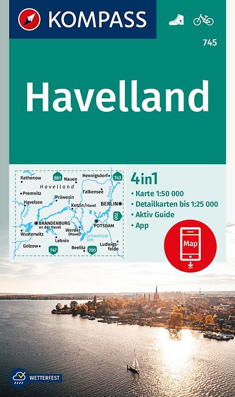 KOMPASS Wanderkarte 745 Havelland 1:50.000