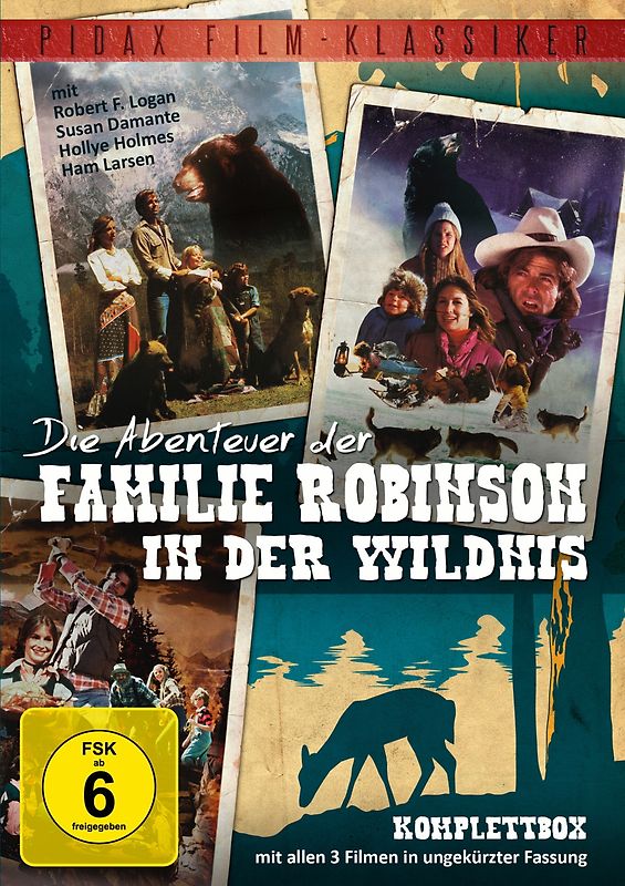 Die Abenteuer der Familie Robinson in der Wildnis (Komplettbox mit allen drei Spielfilmen) DVD