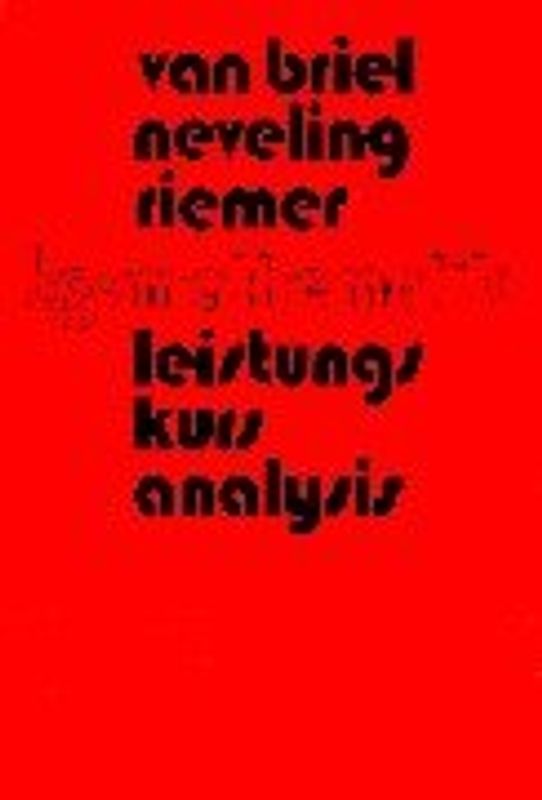 Analysis. Leistungskurs