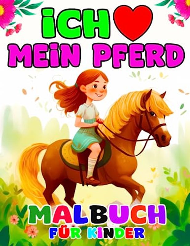 Pferde-Malbuch für Kinder: Lustige und erstaunliche Pferde und Ponys Malvorlagen für Kinder, Jungen und Mädchen, Designs, die bereit sind, zum Spaß zu färben, im Alter von 6 bis 10 Jahren.