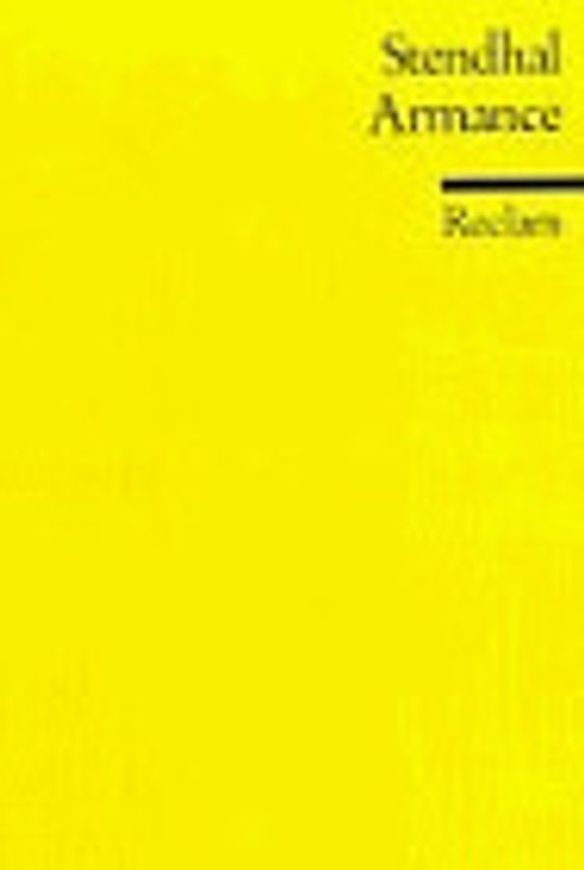 Armance oder Szenen aus einem Pariser Salon des Jahres 1827