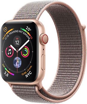 Apple Watch Series 4 44 mm boîtier en aluminium or avec Boucle Sport rose des sables [Wifi+Cellular]