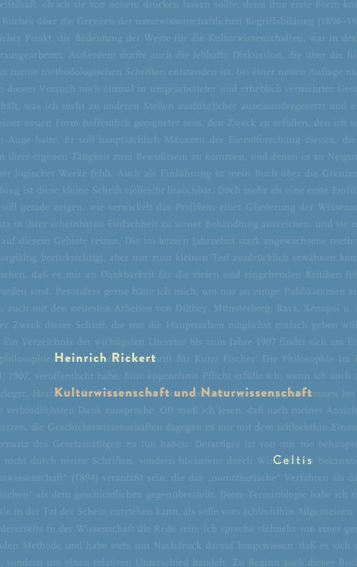 Kulturwissenschaft und Naturwissenschaft